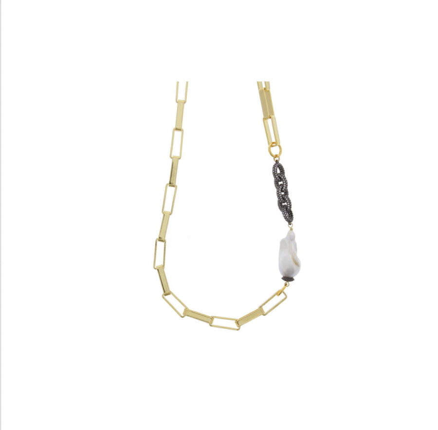 NOUR Golden Link chain necklace