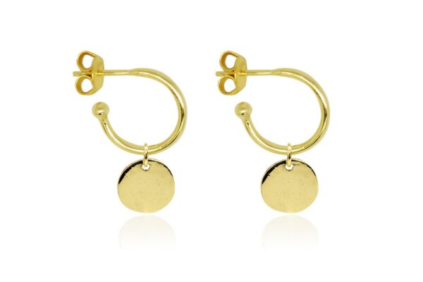 BOHO BETTY Garo circle hoop earrings GOLD