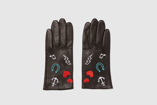 MABEL SHEPPARD Amy leather gloves BLACK