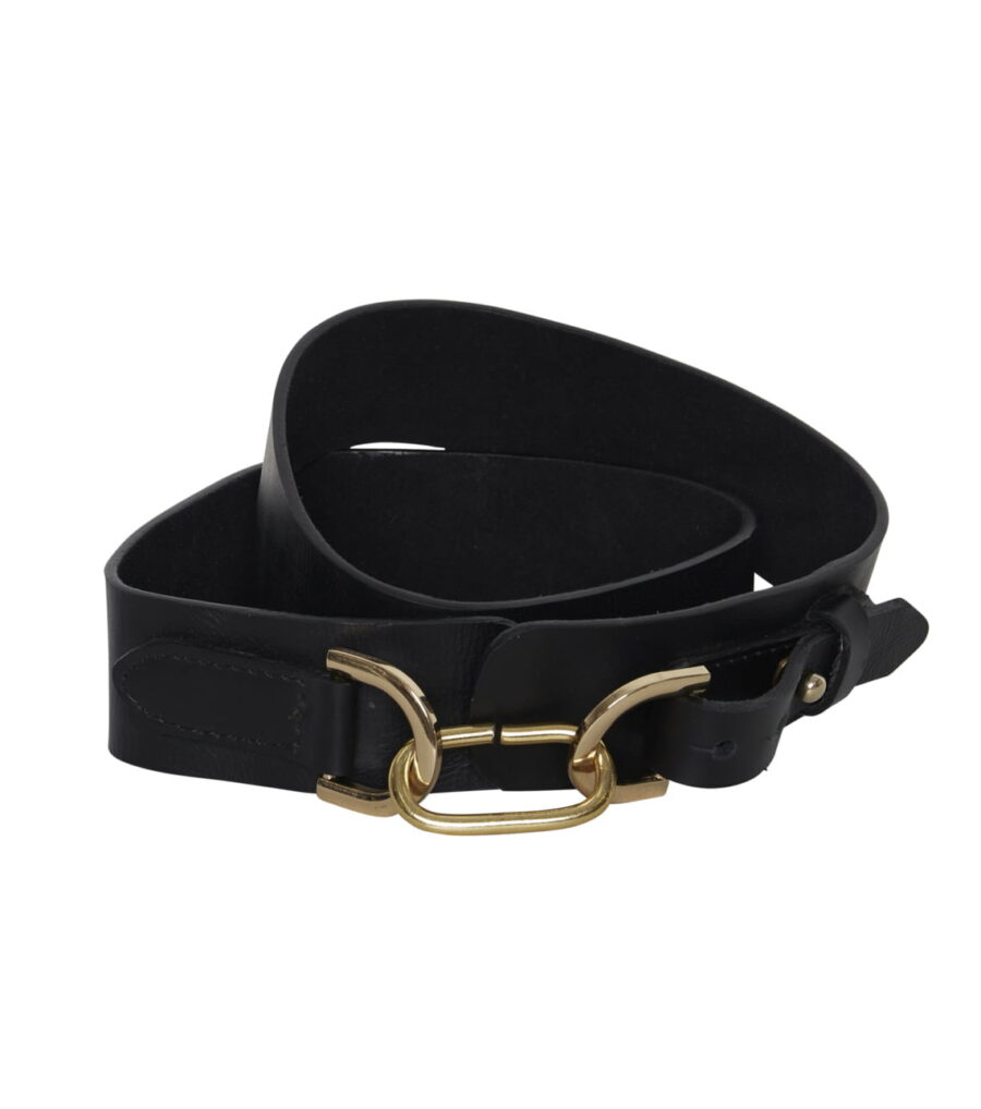 ICHI Rocsi hip leather belt BLACK