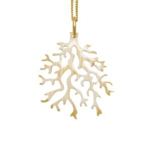 BRANCH JEWELLERY Coral shaped pendant WHITE