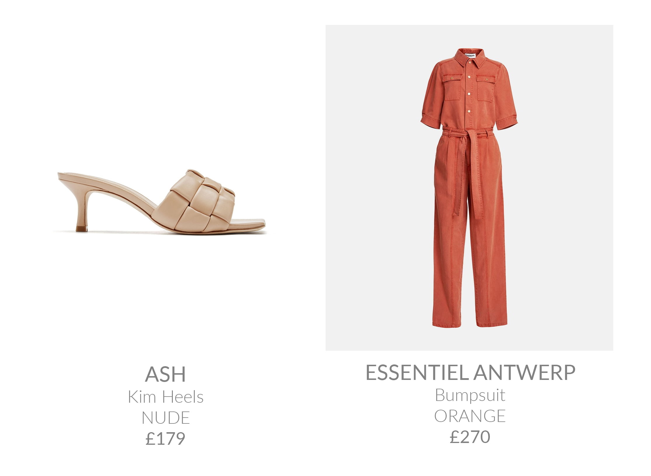 Shop Essentiel Antwerp, ASH heels, nude fashion, bold colours