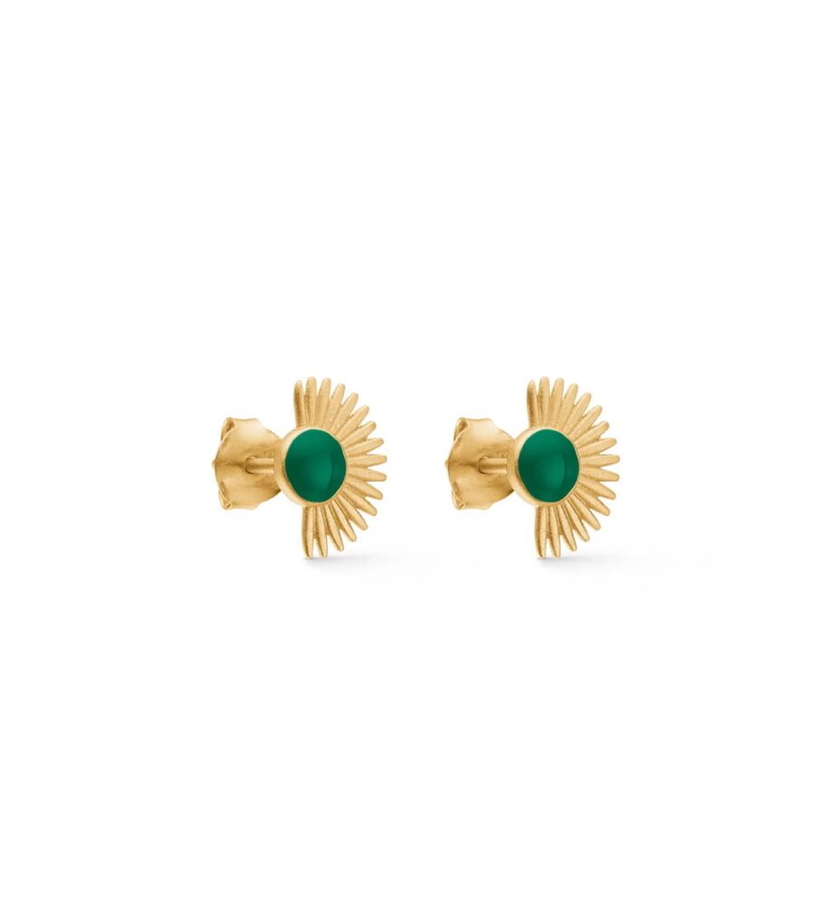 ENAMEL COPENHAGEN Soleil stud earrings GREEN Ladies Designer Jewellery