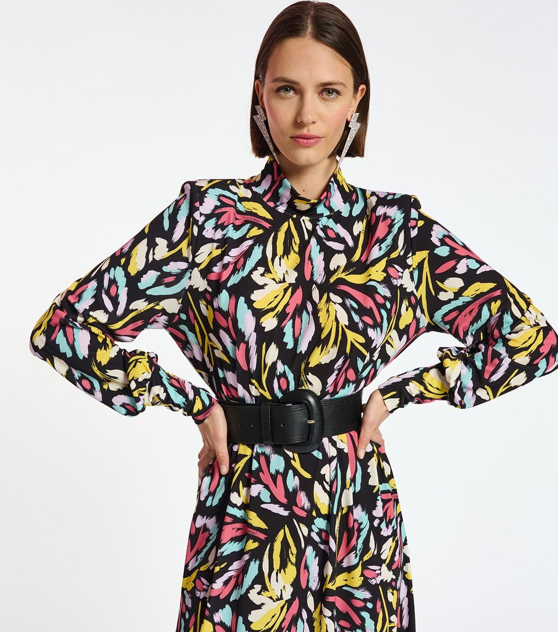 ESSENTIEL ANTWERP Chipotle printed jersey dress MULTI