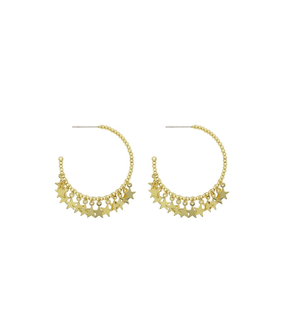 BOHO BETTY Oralia star hoop earrings GOLD - Women's Society Boutique