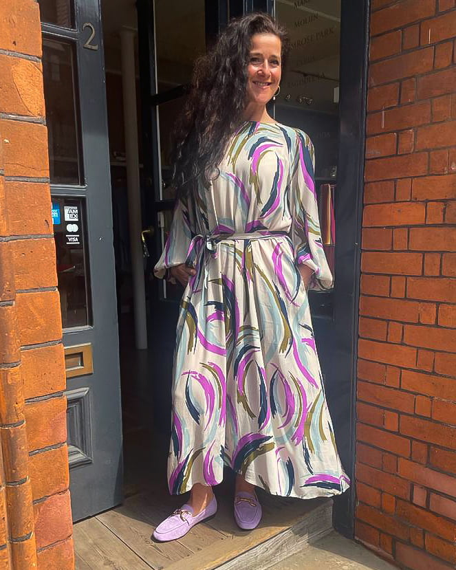 Essentiel Antwerp Bold Style Shop Summer Maxi Purple Dress
