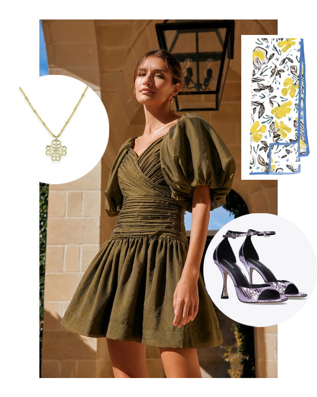 Khaki Mini Dress Wedding Guest Edit Shop Now