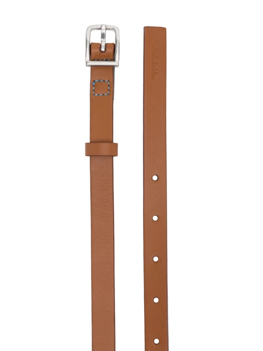 PAUL SMITH Skinny belt TAN Leather accessories