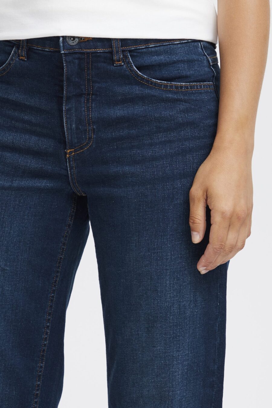 ICHI Twiggy straight long jeans DARK DENIM Wide Leg Celebrity Jeans