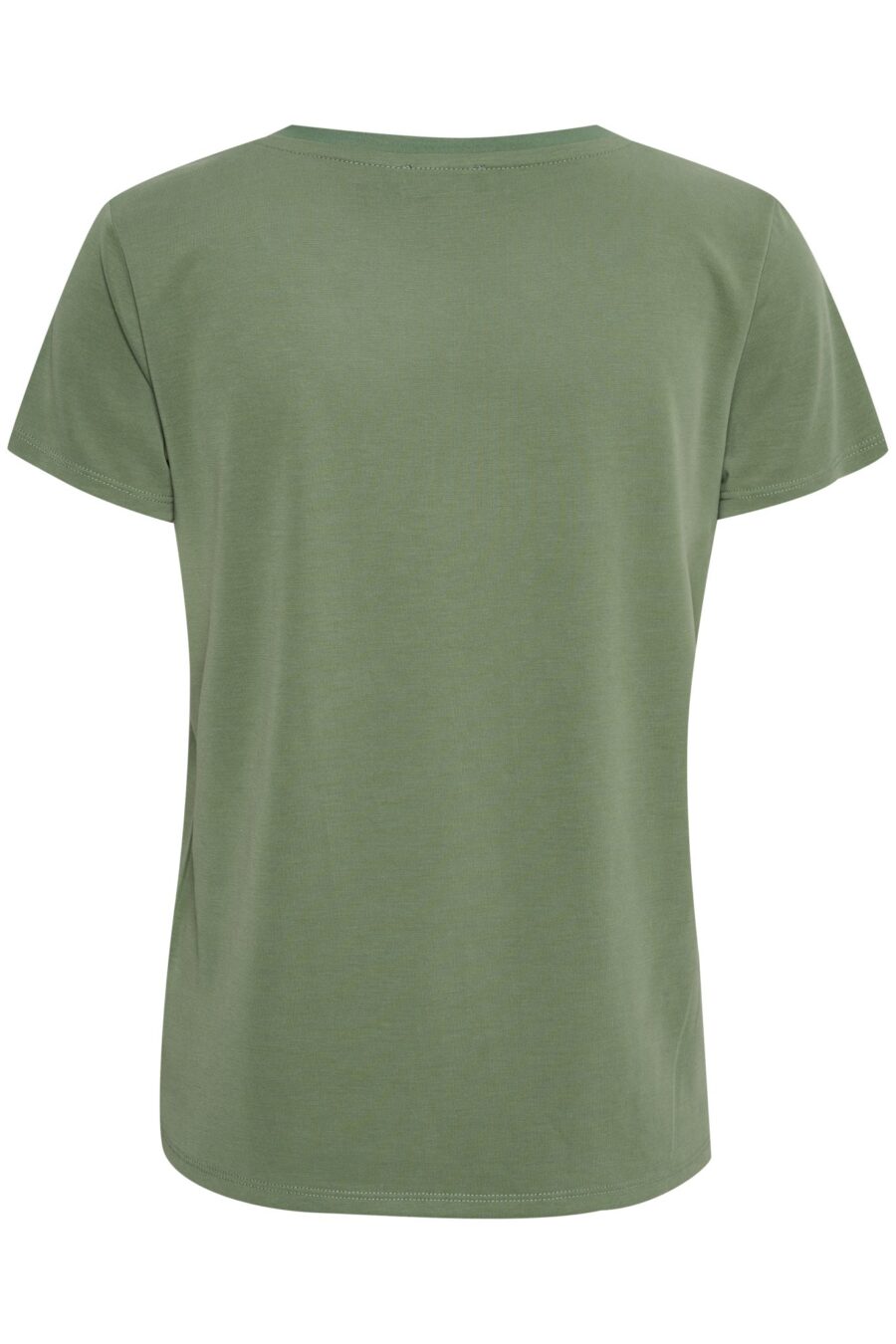 SOAKED IN LUXURY Columbine v-neck tee FROST Khaki Soft Touch Top