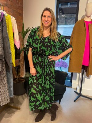 Green and black Maxi dress for Autumn 2023 Fashion Trends