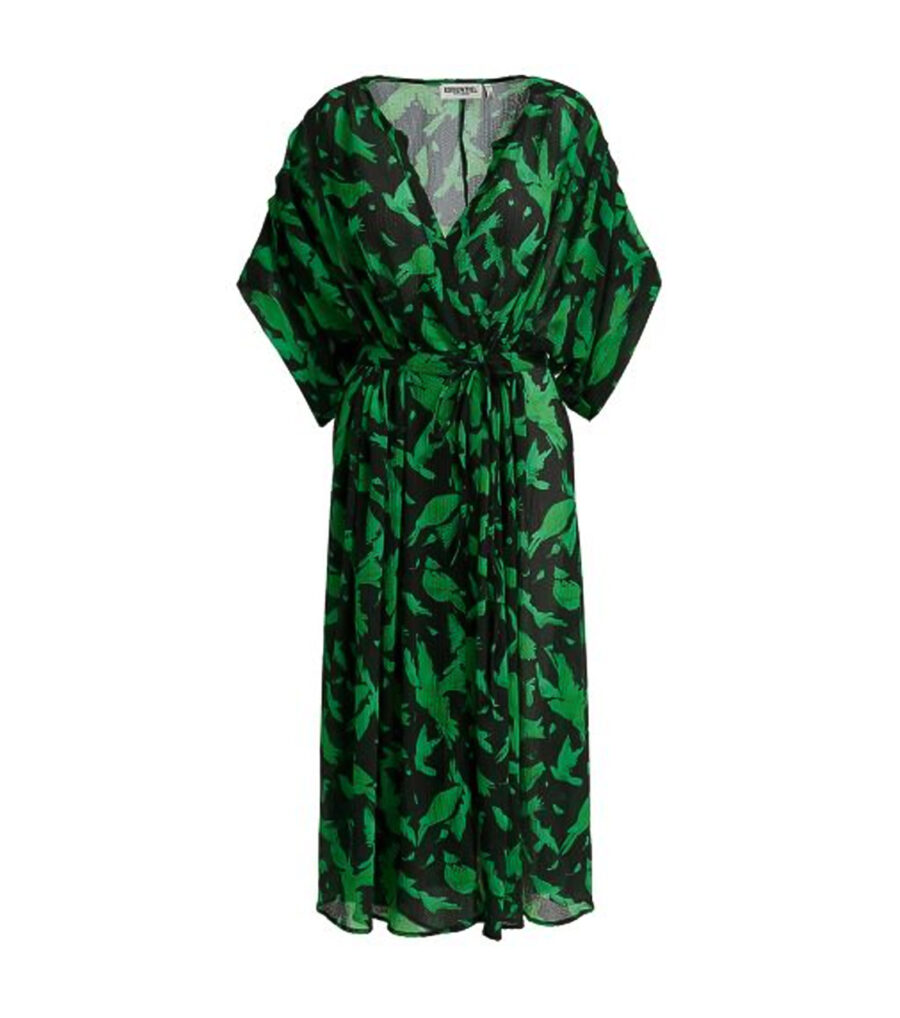 ESSENTIEL ANTWERP Evray oversized wrap dress GREEN
