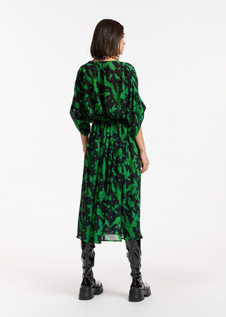 ESSENTIEL ANTWERP Evray oversized wrap dress GREEN