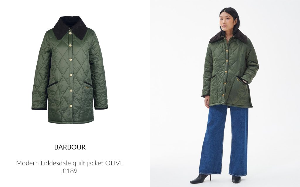 Shop Barbour Khaki Quilted Jacket corduroy